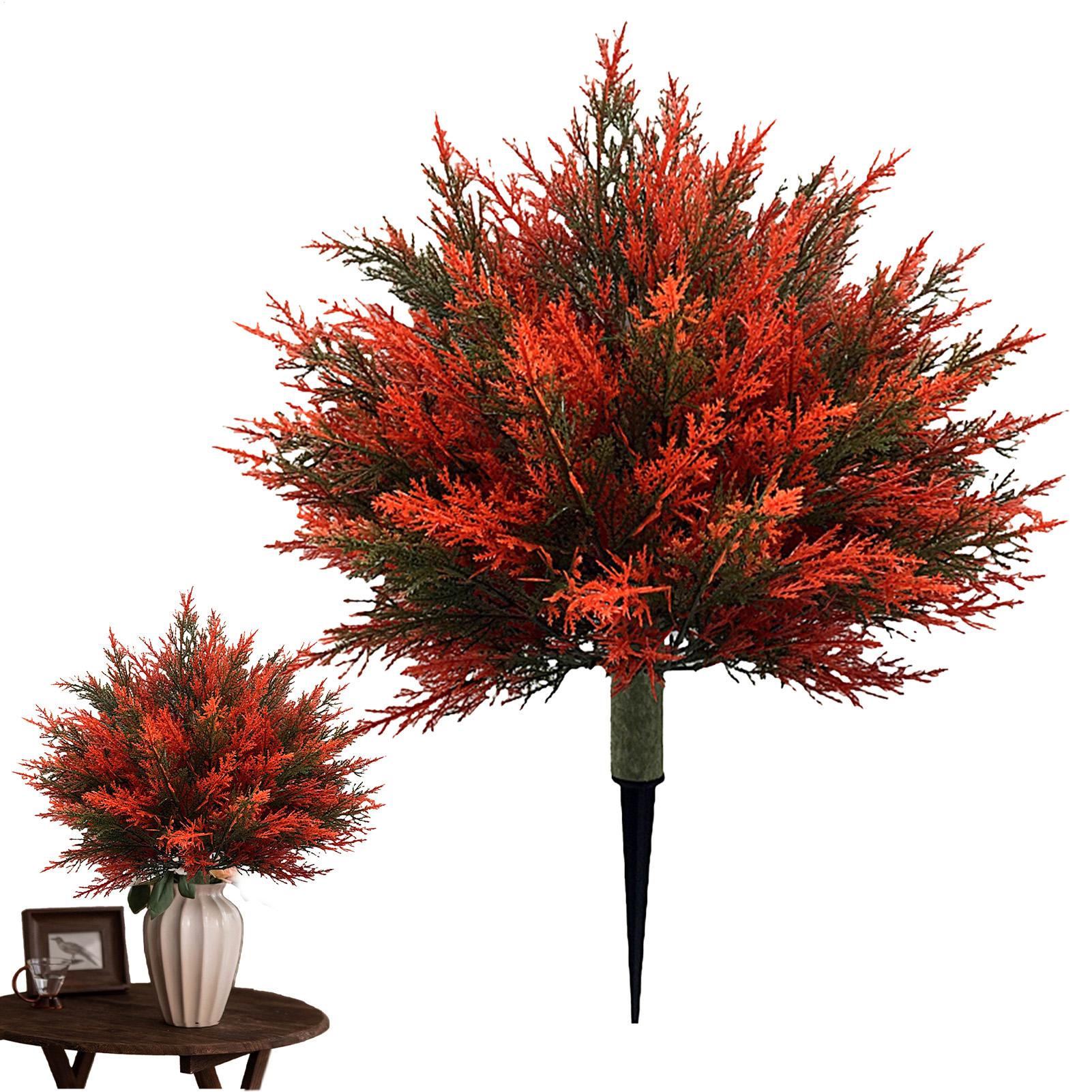 Bonsai Garden Backyard - Artificial Outdoor Plants With Stakes Fake