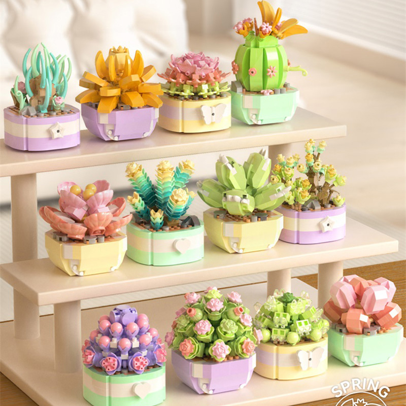 Flower Succulents Building Blo - Bonsai Garden Lego ulasan dan harga