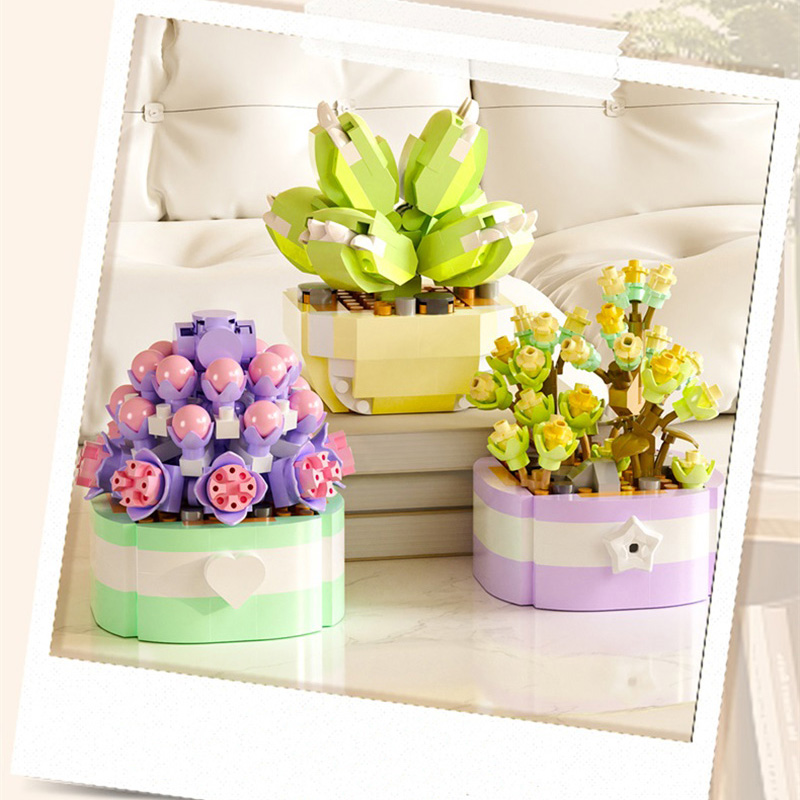 Flower Succulents Building Blo - Bonsai Garden Lego ulasan dan harga