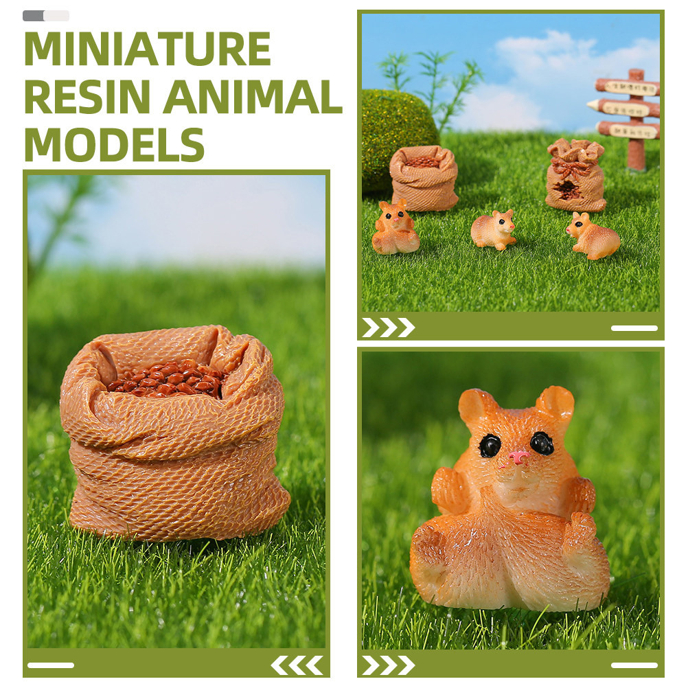 1Set Cute Resin Mini Rat Ornam - Bonsai Garden Backyard ulasan dan harga