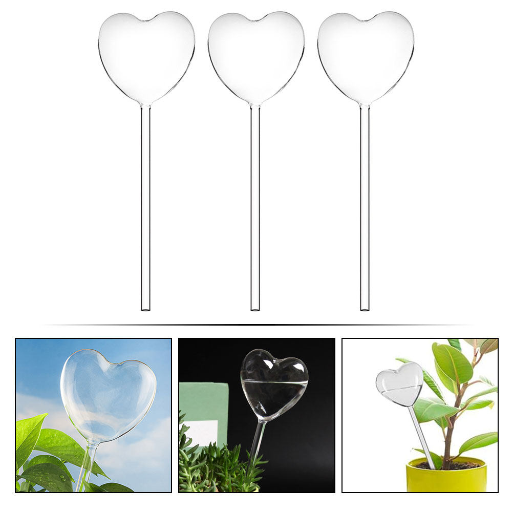 3Pcs Heart Shaped Glass Self W - Bonsai Garden Accessories ulasan dan harga