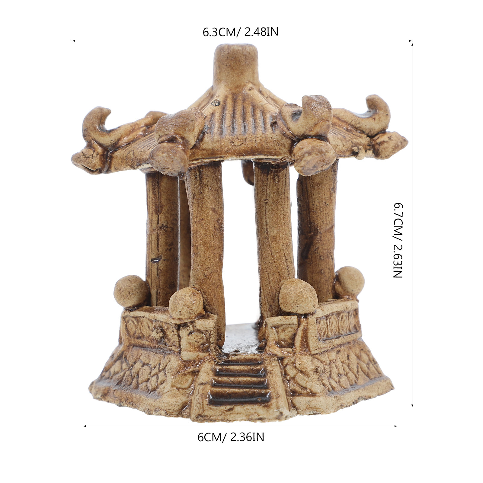Miniature Ceramic Pagoda Hexag - Us Bonsai Garden ulasan dan harga