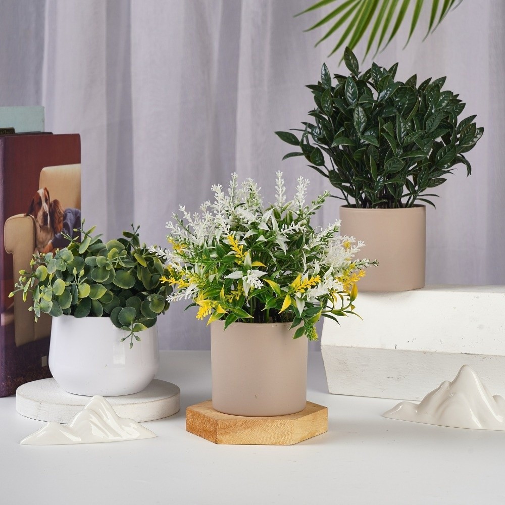 Simulation Plastic Plant Artif - Bonsai Garden Accessories ulasan dan harga