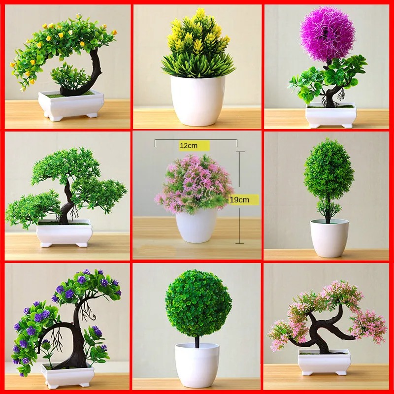 Artificial Small Tree Potted P - Bonsai Garden Accessories ulasan dan harga