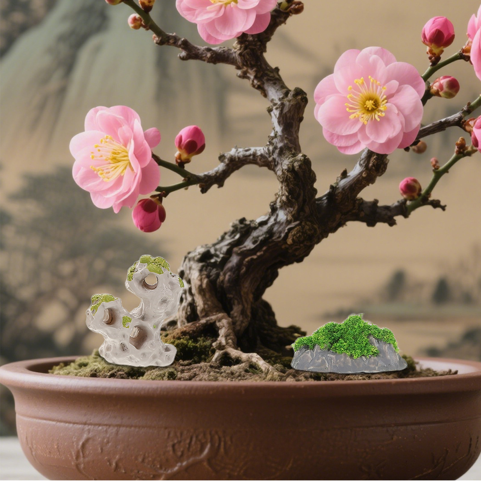 18Pcs Mini Rockery Micro Lands - Bonsai Garden Accessories ulasan dan harga