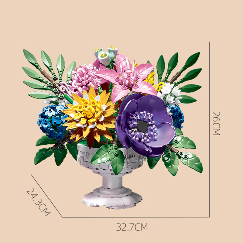 Creative 1081Pcs Flower Garden - Bonsai Garden Lego ulasan dan harga