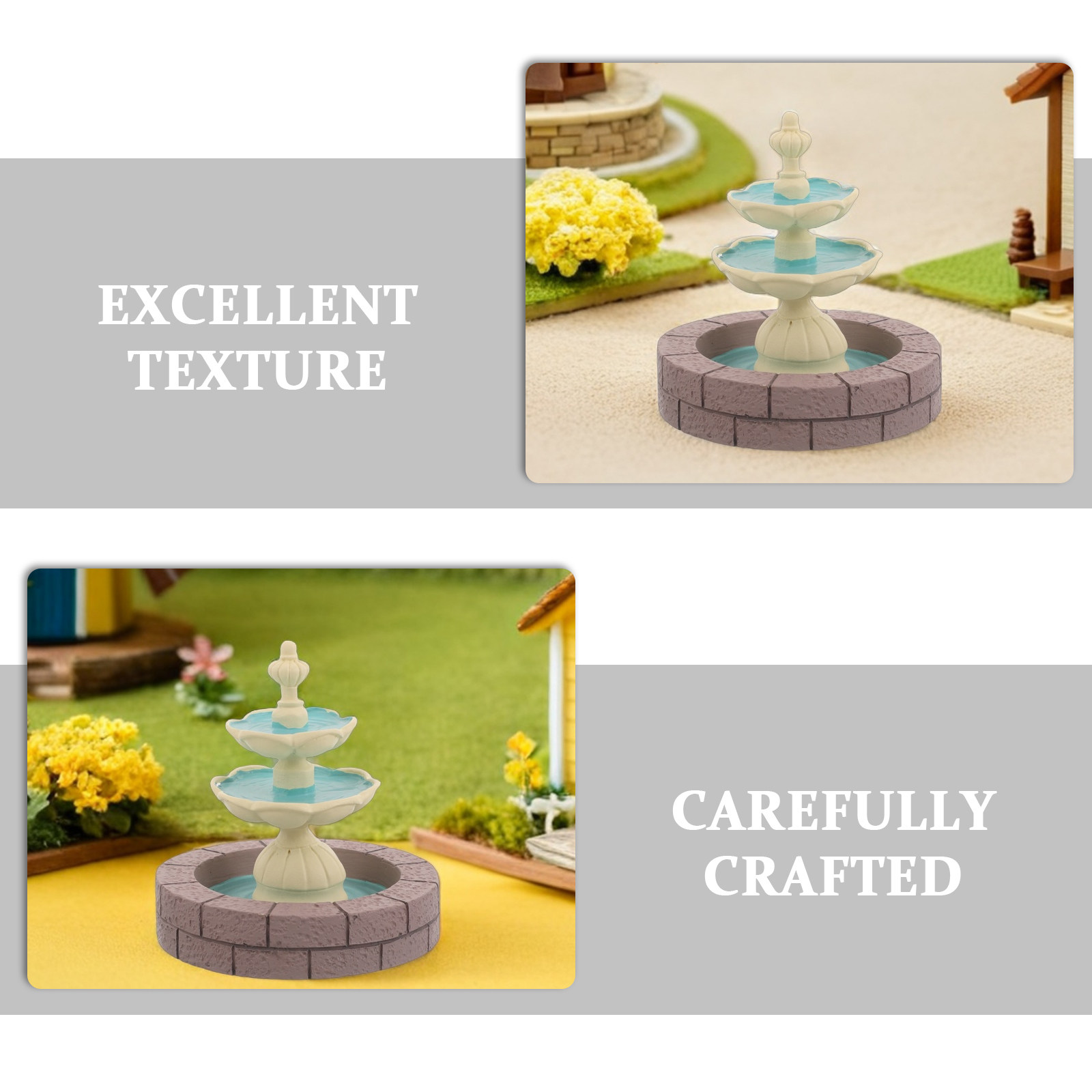 2Pcs Mini Resin Fountain Decor - Us Bonsai Garden ulasan dan harga