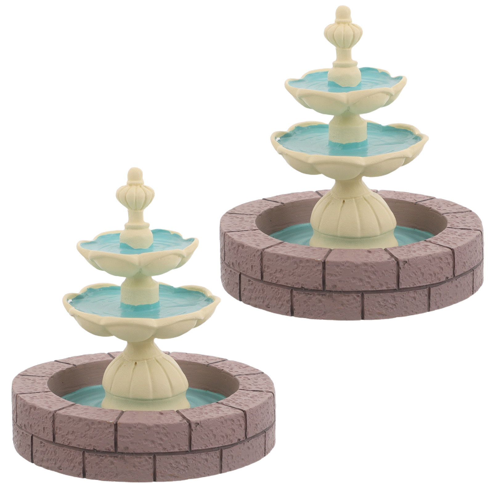 2Pcs Mini Resin Fountain Decor - Us Bonsai Garden ulasan dan harga